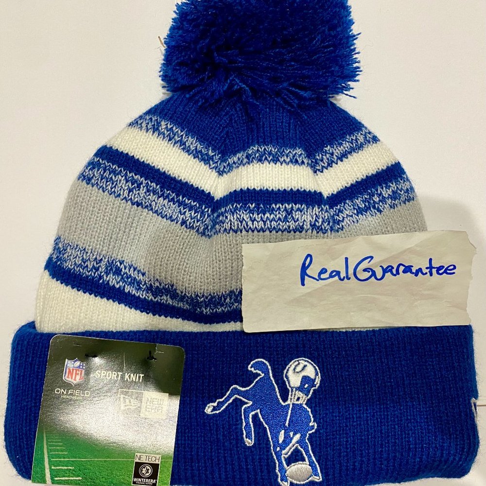 RARE Nwt 100% New Era Indianapolis Colts 2014 THROWBACK Sport Knit Hat NFL Cap